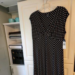 Black and white polka dot dress, new with tags